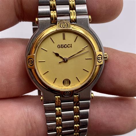 vintage gucci mens watch sapphire crystal|vintage gucci 105.